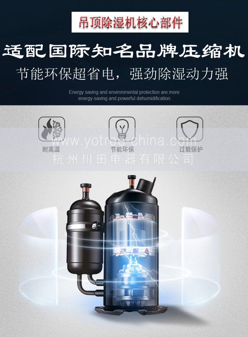 9、YCD系列吊頂除濕機(jī)  精選品牌壓縮機(jī).jpg